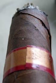 Cracked cigar wrapper
