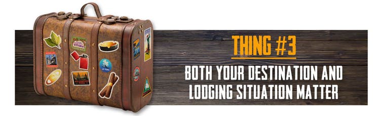 cigar advisor 5 things about traveling with cigars - thing 3: both your destination and lodging situation matter
