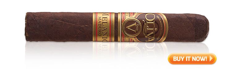 top box-pressed cigars recommended Oliva Serie V Melanio Maduro cigars at Famous Smoke Shop