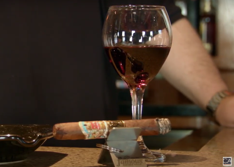 wine and cigar tasting