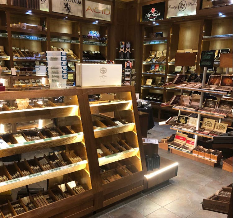 step into the humidor at Famous Smoke Shop and enjoy the aroma