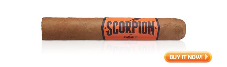 best sweet tip cigars camacho scorpion cigars at Famous Smoke Shop