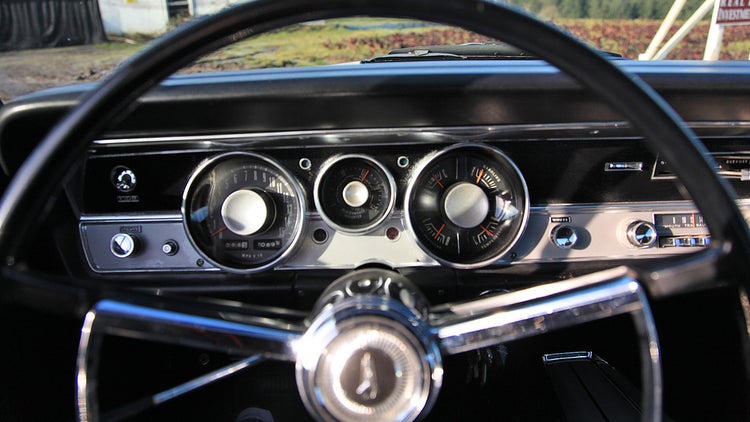 1967 barracuda dash and steering wheel