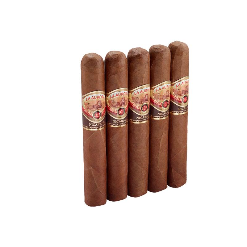 La Aurora 107 Nicaragua Gran Toro 5 Pack Cigars at Cigar Smoke Shop