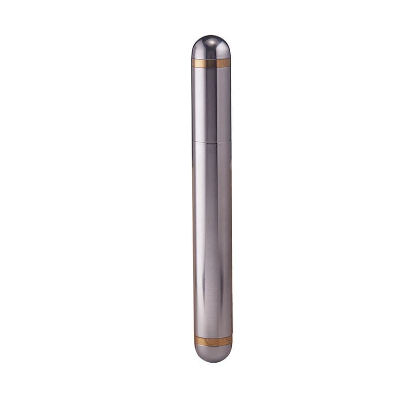 Famous Quality Imports Stainless Steel Cigar Tube 6.5 Inches Long