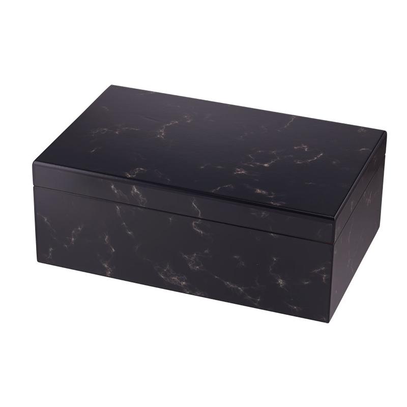 Famous Quality Imports Quality Importers Capri 25 Count Black Marble Humidor