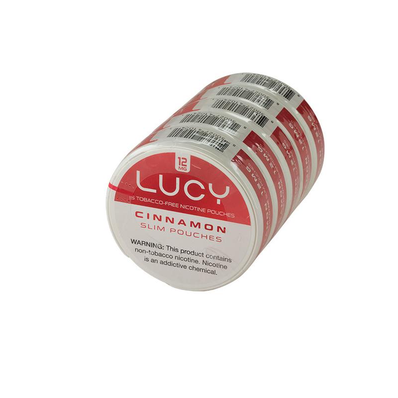 Lucy Slim Pouches Lucy Slim Pouch 12mg Cinnamon 5 Tins Cigars at Cigar Smoke Shop