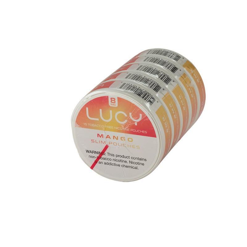 Lucy Slim Pouches Lucy Slim Pouch 8mg Mango 5 Tins Cigars at Cigar Smoke Shop