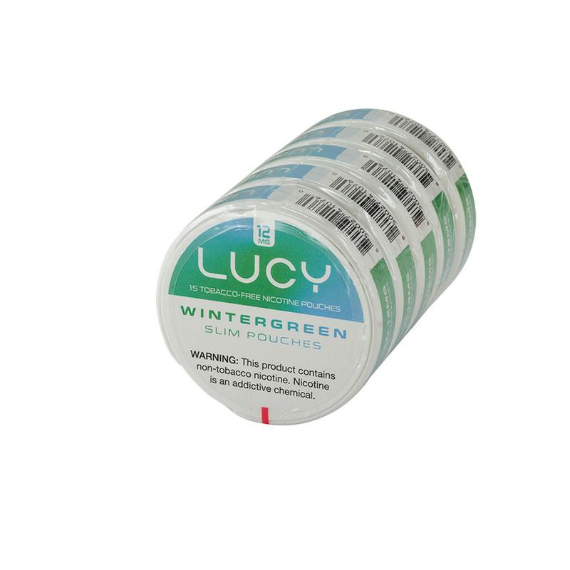 Lucy Slim Pouches Lucy Slim Wintergrn 12mg 5 Tin Cigars at Cigar Smoke Shop