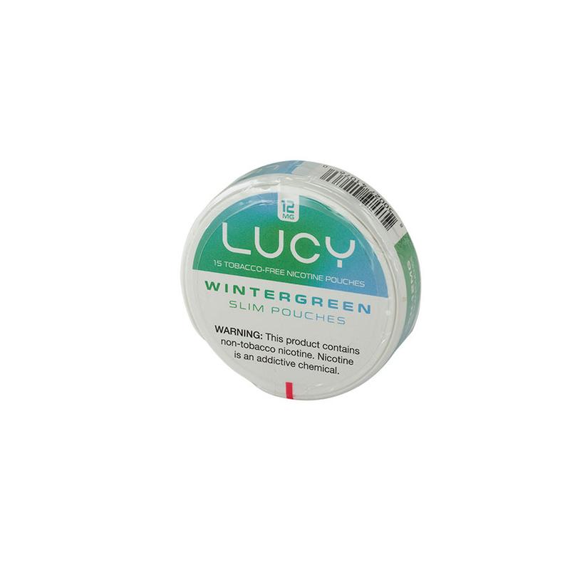 Lucy Slim Pouches Lucy Slim Pouch 12mg Wintergreen Tins of 5