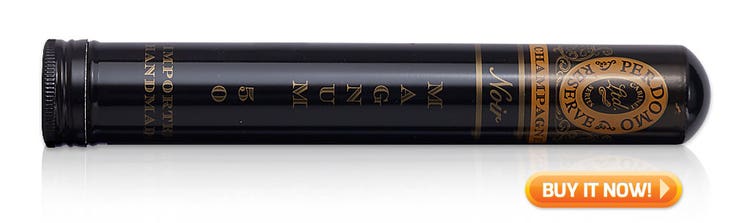 top tubo cigars under 10 dollars cigars in tubes Perdomo Champagne Noir tubo cigars at Famous Smoke Shop