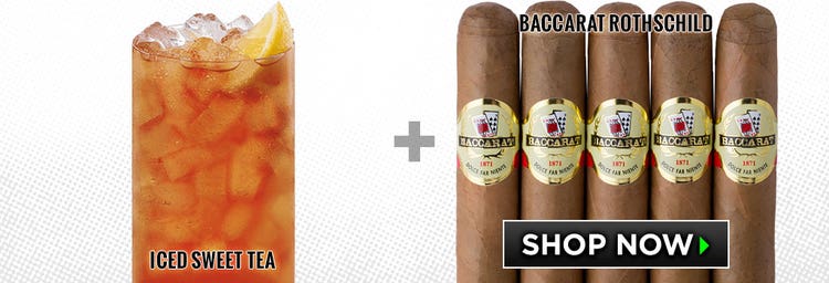 non-alcoholic cigar pairings Sweet iced Tea baccarat cigars