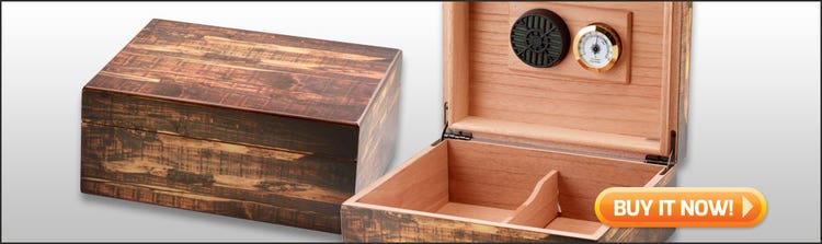 best cigar humidors under $50 Adirondack Antique Rustic humidor 50 cigar humidor at Famous Smoke Shop