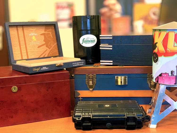 best cigar humidors under $50 what size humidor should I buy humidor choices at Famous Smoke Shop