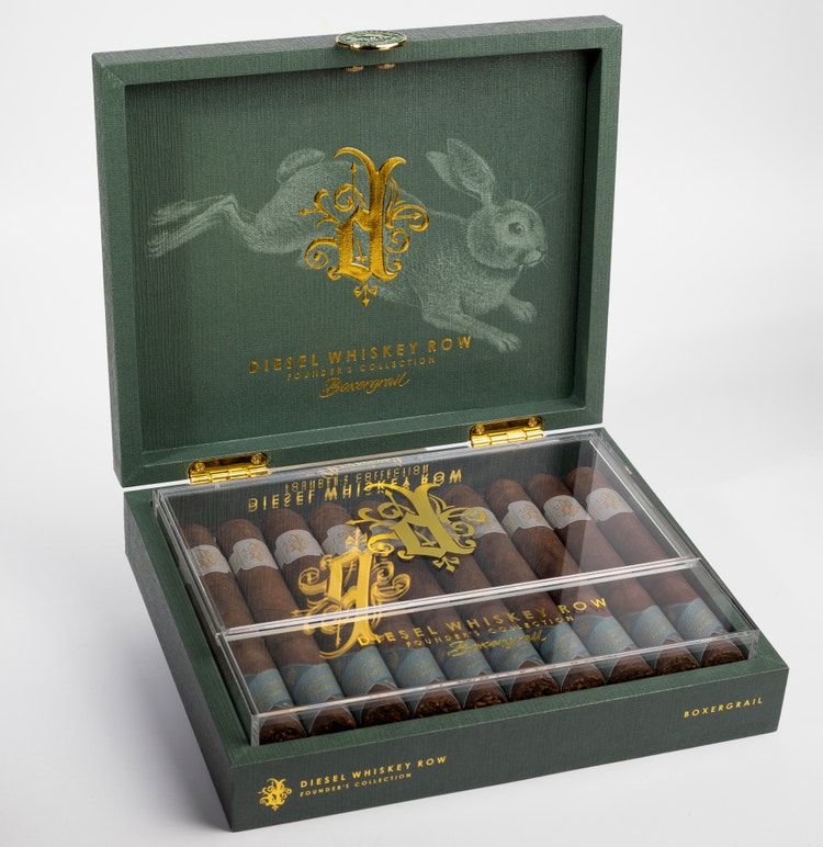 cigar advisor news – diesel and rabbit hole partner on whiskey row founder’s collection – release – open box