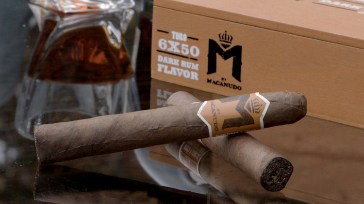 cigar advisor - nowsmoking M by Macanudo Flavors Dark Rum Toro cigar review, with cigars, cigar box, cigar pairing and smoking cigars