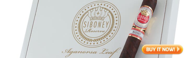 top new cigars April 13 2020 Siboney reserve Maduro by Aganorsa Leaf at Famous Smoke Shop