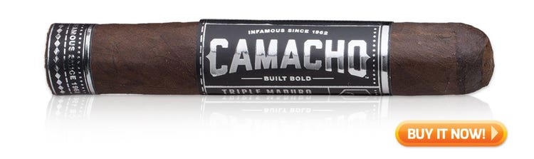 cigar advisor rop 12 best strong cigars - camacho triple maduro at famous smoke shop