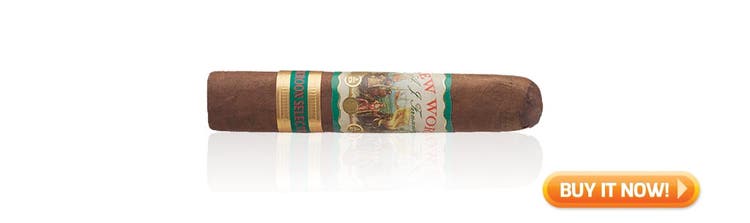 #nowsmoking New World by AJ Fernandez Cameroon Selection cigar review Short Robusto at Famous Smoke Shop