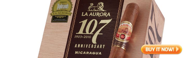 Top New Cigars La Aurora 107 Nicaragua cigars at Famous Smoke Shop