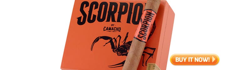 top new cigars oct 14 2019 cigars for your boss Camacho Scorpion Sweet Tip cigars at Famous Smoke Shop
