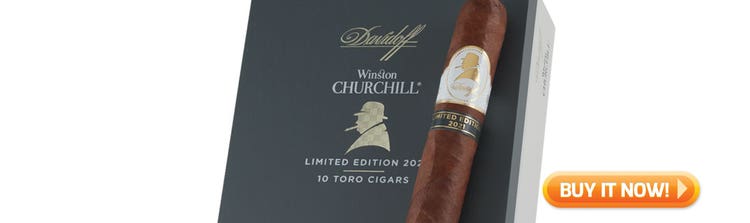 Top New Cigars Davidoff Winston Churchill Limited Edition 2021 cigars at Famous Smoke Shop