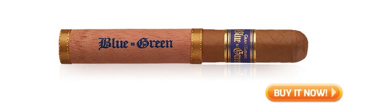 best morning cigars breakfast cigars Gran Habano Blue in Green cigars at Famous Smoke Shop