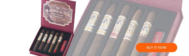 cigar advisor best holiday cigar gift guide - la aroma de cuba best sellers sampler at famous smoke shop