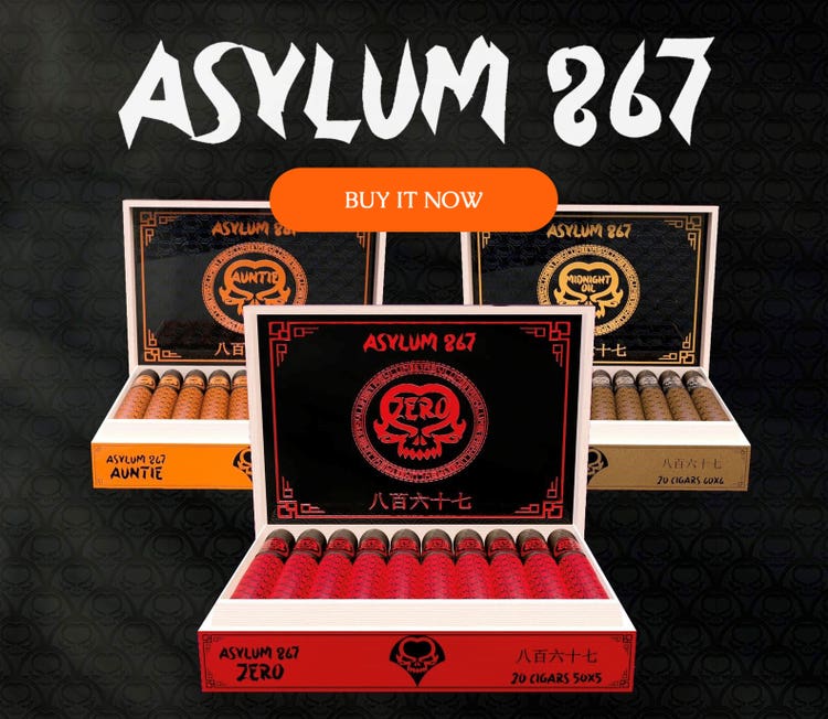 cigar advisor news – c.l.e. cigar company releasing asylum 867 cigars – release – shop all 3 blends