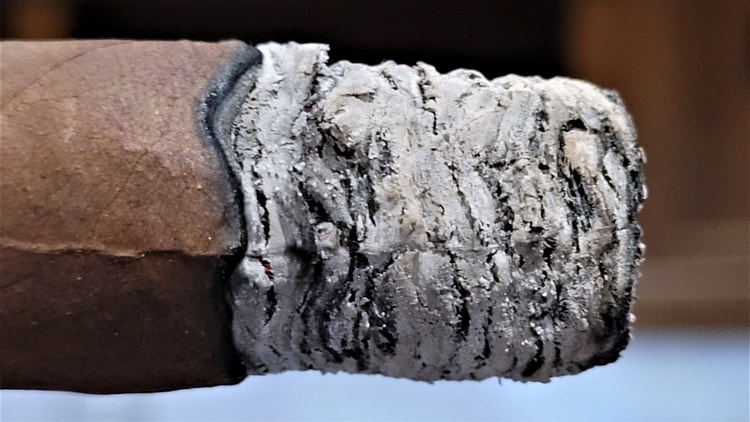 cigar advisor #nowsmoking cigar review of romeo y julieta eternal - close-up shot of cigar ash