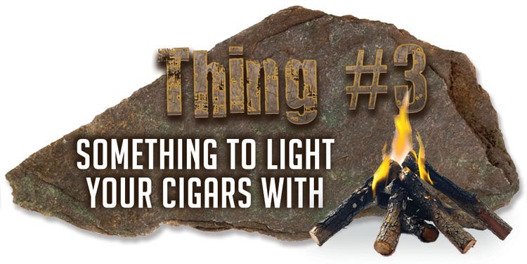 cigar smoking man cave thing 3 cigar lighters banner