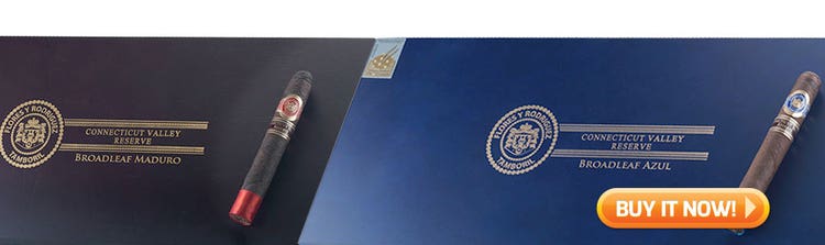top new cigars june 10 2019 PDR flores y rodriguez Connecticut River Valley Reserve Azul Maduro cigars at Famous Smoke Shop