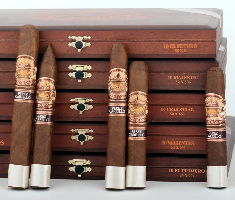 cigar advisor news-epc encore el futuro cigar release-picture of all 5 encore cigar sizes