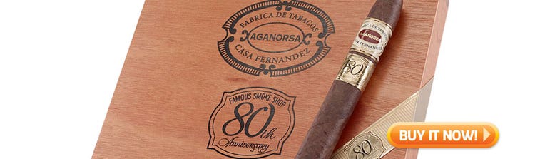 top new cigars june 10 2019 Aganorsa Famous Smoke Shop 80th Anniversary cigars at Famous Smoke Shop