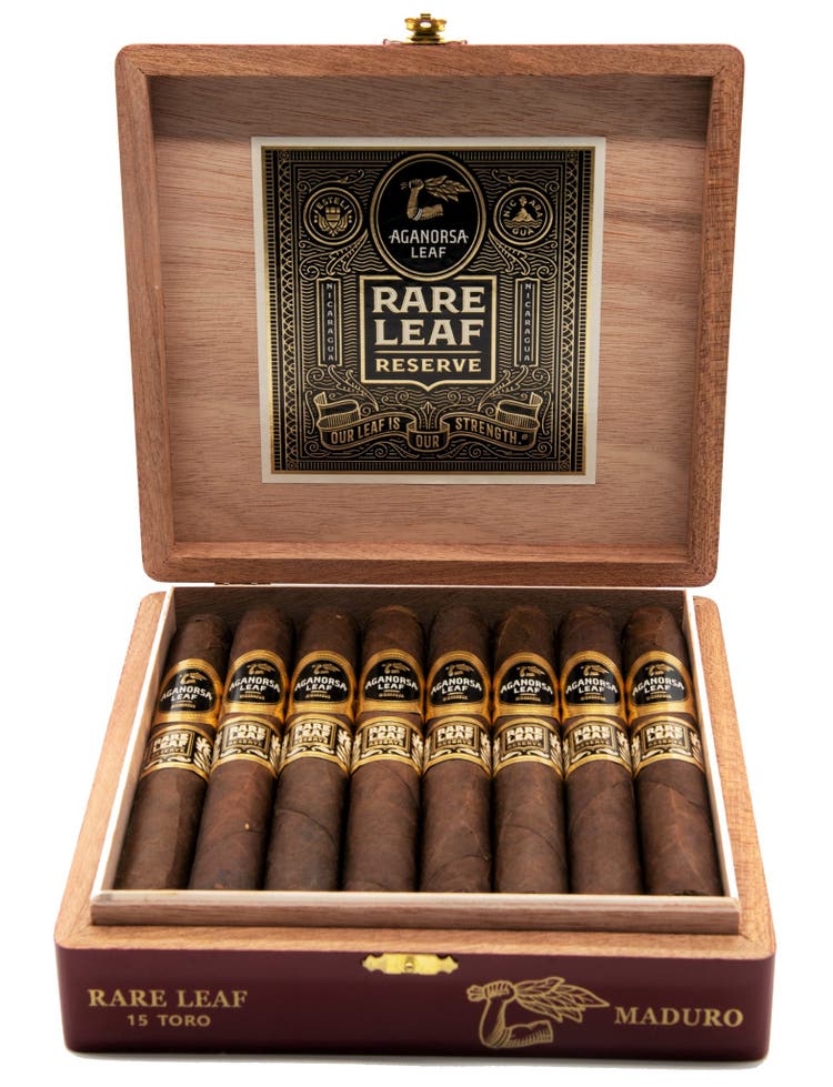cigar advisor news – aganorsa leaf announces exclusive rare leaf reserve maduro cigars – release – open box