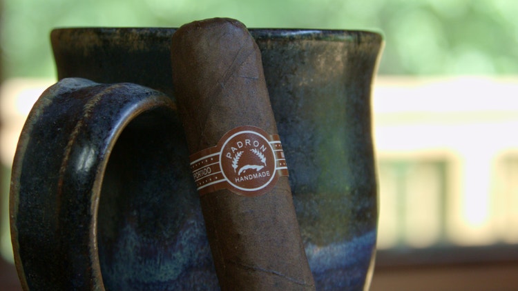 padron 3000 maduro cigar in front of mug from #nowsmoking cigar review