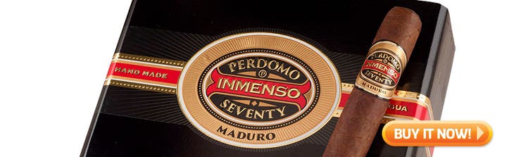Perdomo Inmsenso Seventy Box and Cigar from Cigar Advisor Top New Cigars