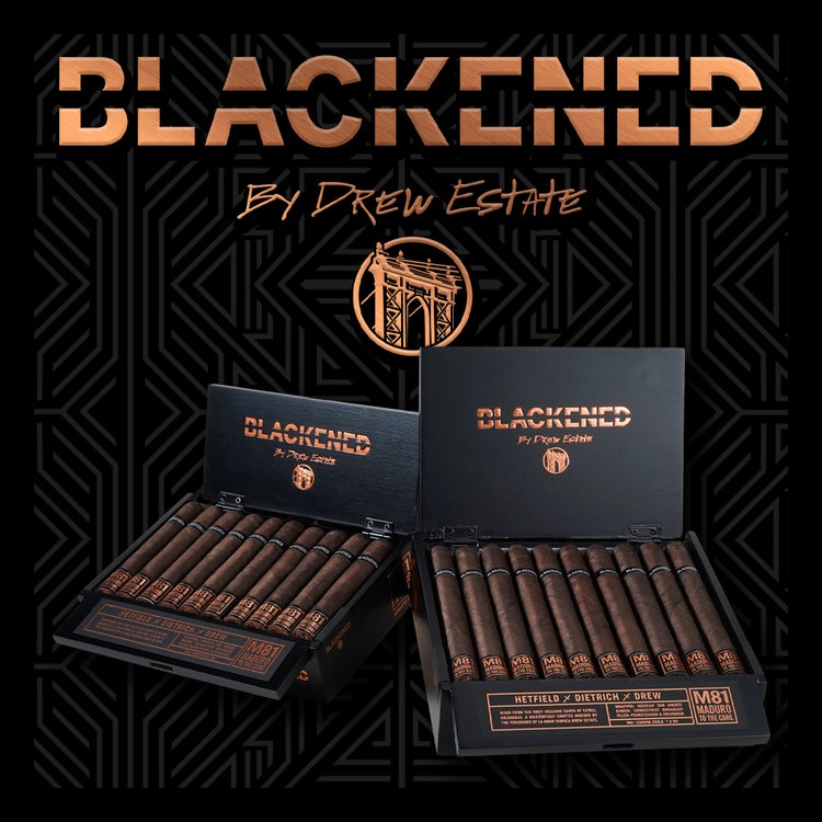 cigar advisor news - Drew Estate Blackened Cigars M81 - release - photo of cigars in open bcxes