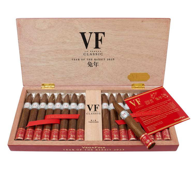 cigar advisor news – vegafina cigars ships vegafina classic year of the rabbit 2023– release – photo of open box