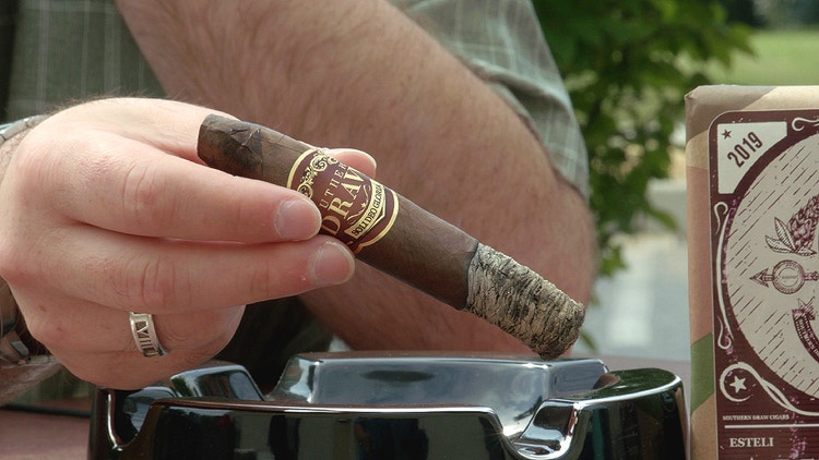 Cigar Ash from the Southern Draw Kudzu LUSTRUM 5 Year Anniversary Belicoso Fino