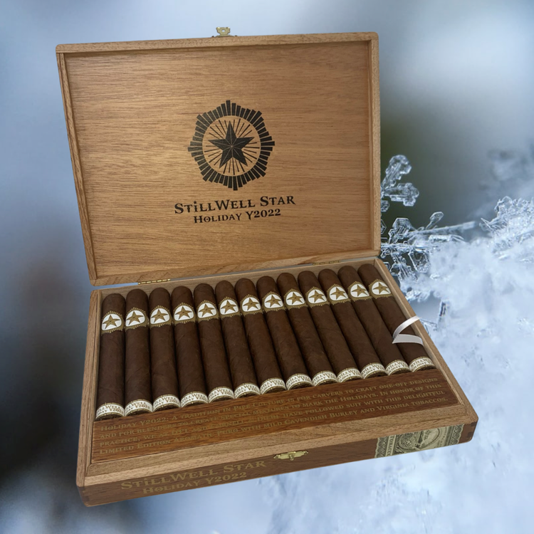 cigar advisor news – stillwell star holiday Y2022 cigar – release – picture of open box