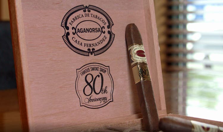 Aganorsa Leaf Famous 80th Anniversary Cigar Review at Famous Smoke Shop by Jared Gulick 2
