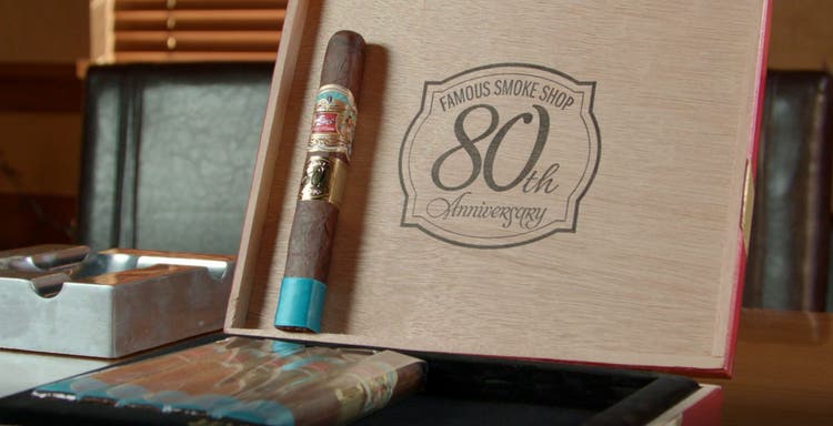 ep carrillo famous smoke shop 80th anniversary cigar review box shot