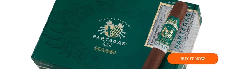 cigar advisor top new cigars october, 16 2023 - partagas valle verde at famous smoke shop
