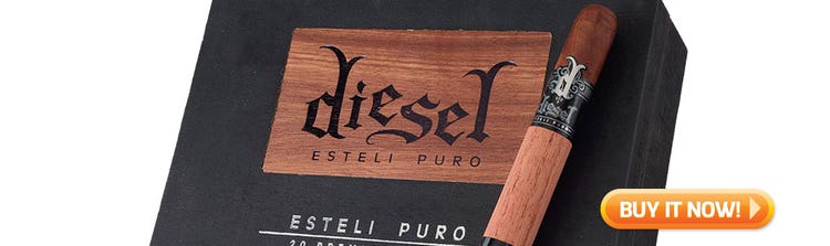 Top New Cigars Diesel Esteli Puro cigars at Famous Smoke Shop