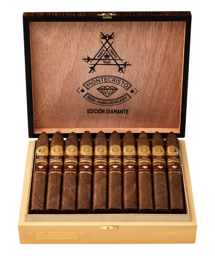 cigar advisor news – montecristo introduces 1935 anniversary edición diamante cigars – release – open box image