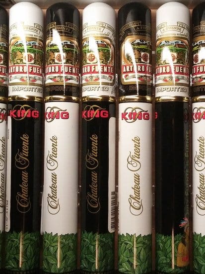 fuente king t cigars in tubes