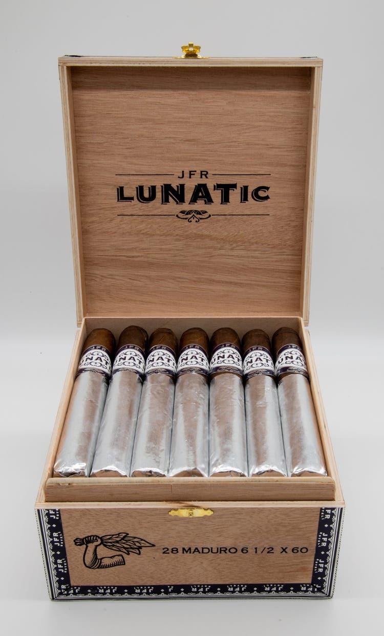 cigar advisor news - aganorsa leaf announces two new jfr lunatic cigars - release - photo of box