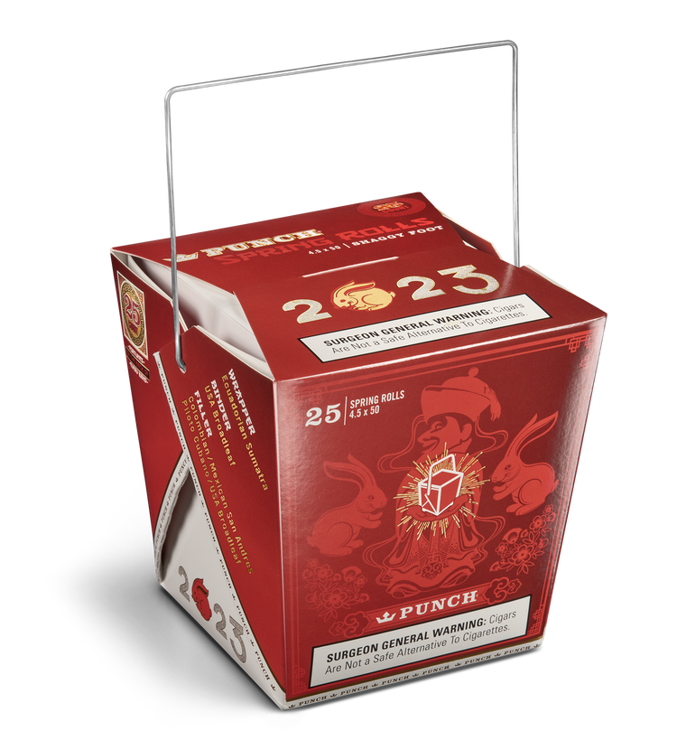 cigar advisor news – punch jumps into year of the rabbit with limited edition spring roll cigar release - photo of box