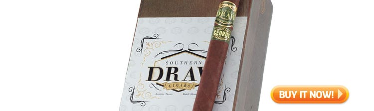 Top New Cigars Southern Draw Cedrus Lancero cigars at Famous Smoke Shop